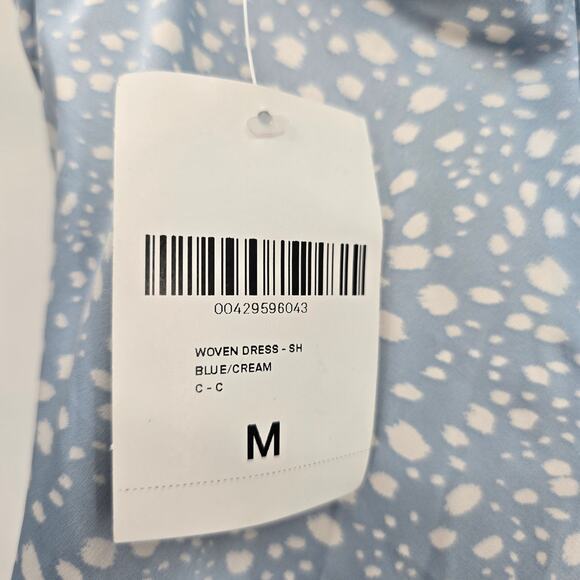 NEW Forever 21 Women's Spotted Satin Drape Neck Spaghetti Strap Mini Dress Blue - Picture 6 of 10